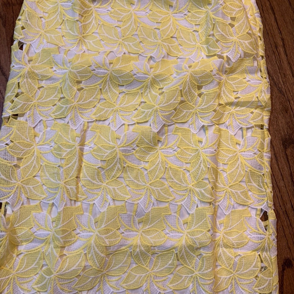 NWT Anthropologie Sunday in Brooklyn Overlay Maxi Floral Skirt yellow white XS - Picture 3 of 8
